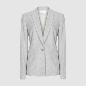 Wool Blend Tailored Blazer